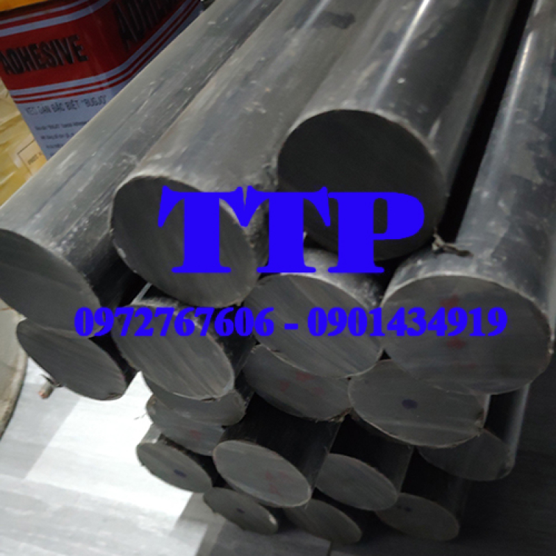 Cây nhựa PVC màu xám tròn đặc